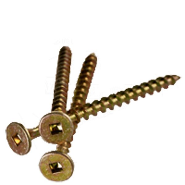 Newport Fasteners Deck Screw, #6 x 2 in, Steel, Flat Head, Square Drive, 4000 PK 709251-4000